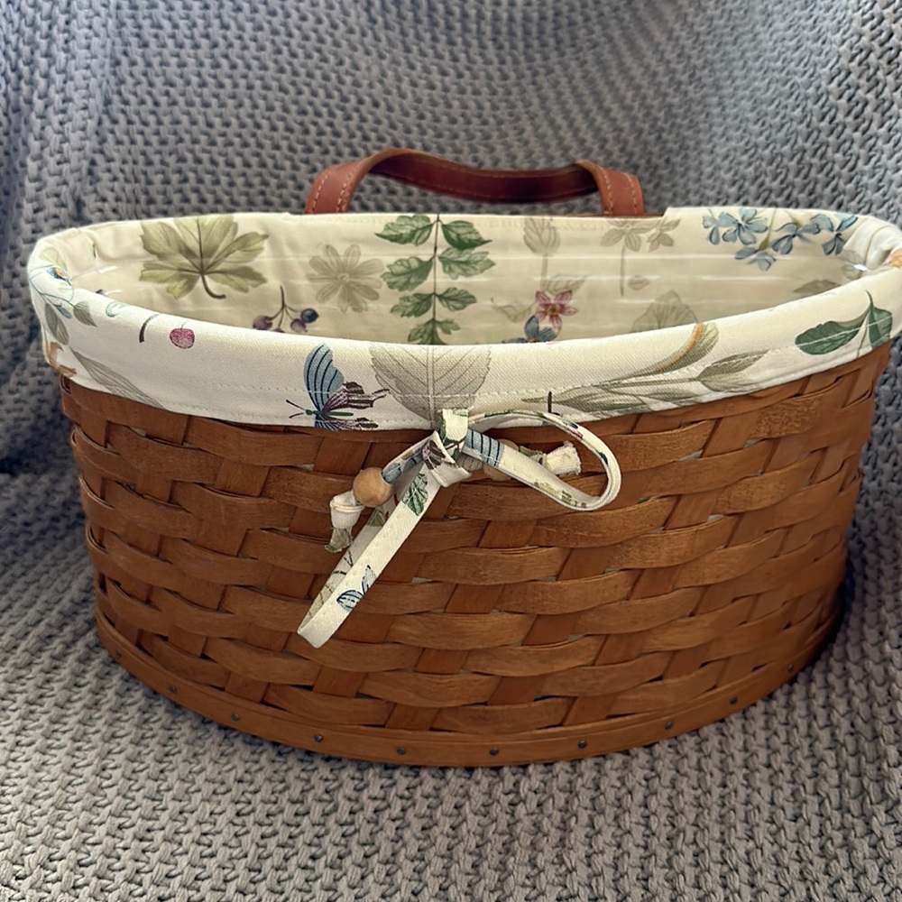 VINTAGE Longaberger Half Moon Basket